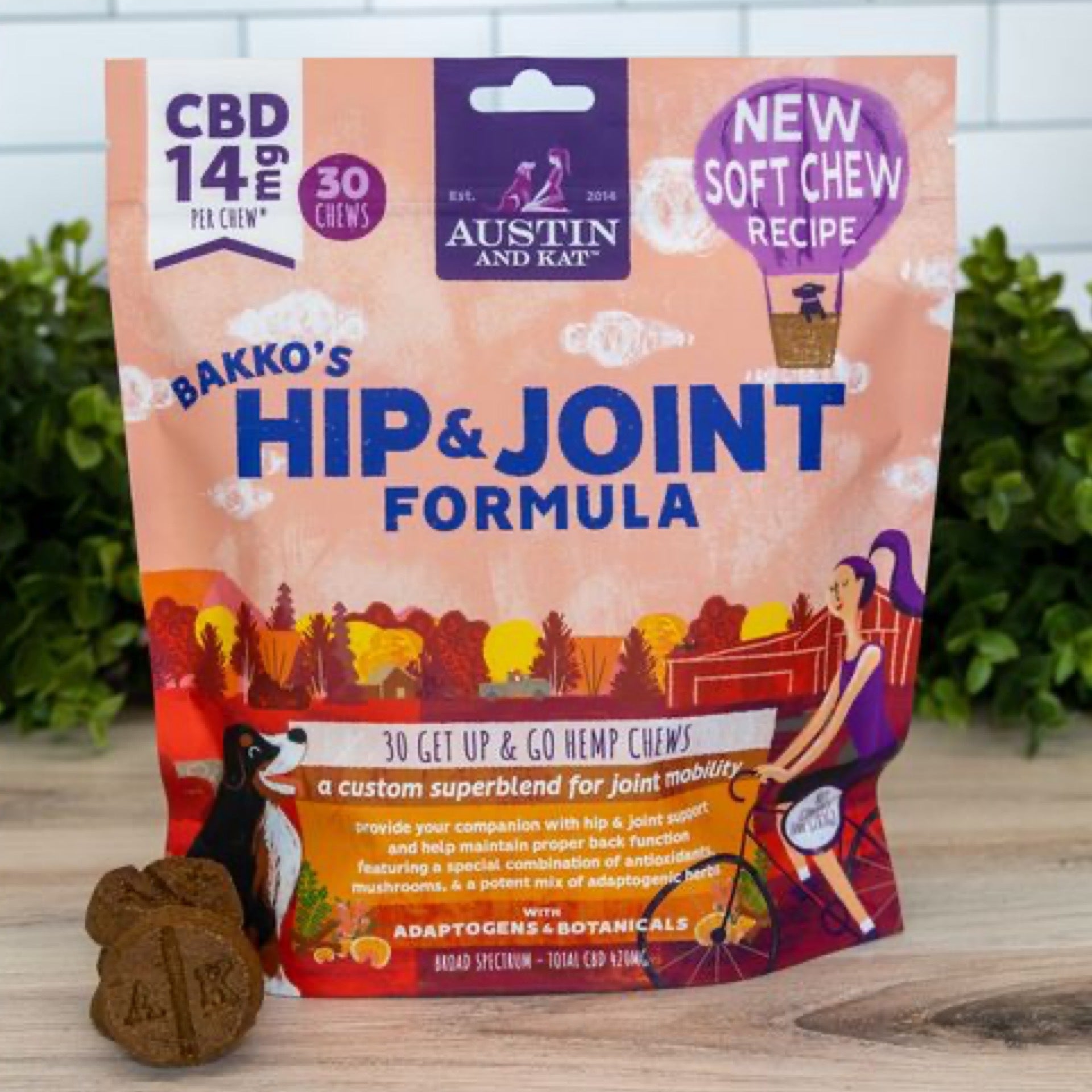 Austin and Kat 14mg CBD Hip and Joint Dog Treats Pure Vita